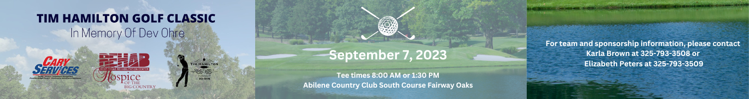 2023 Tim Hamilton Golf Classic Thursday September 7, 2023